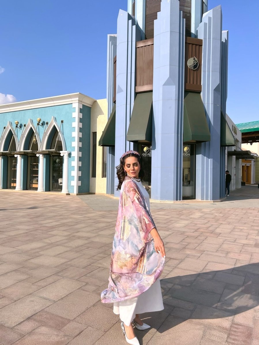 Luxe Organza Kimono, alternate front view