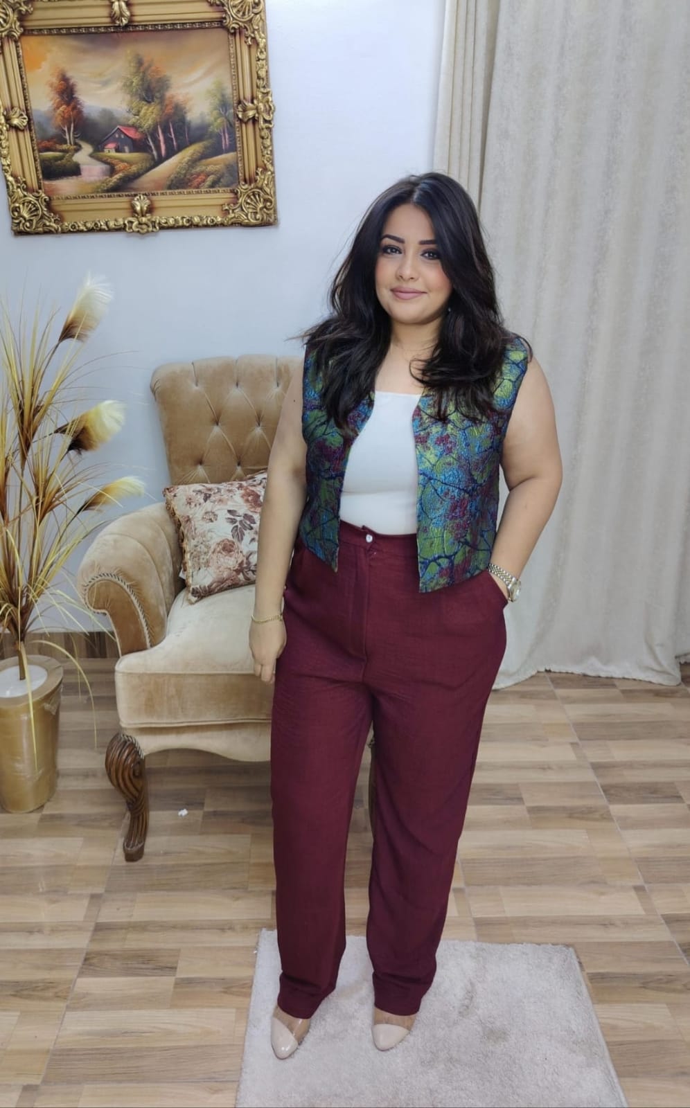 بنطلون كتان كلاسيكي