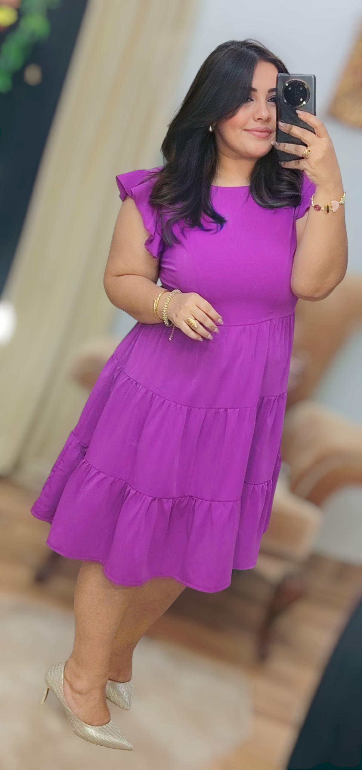 Ruffle Charm Tiered Dress