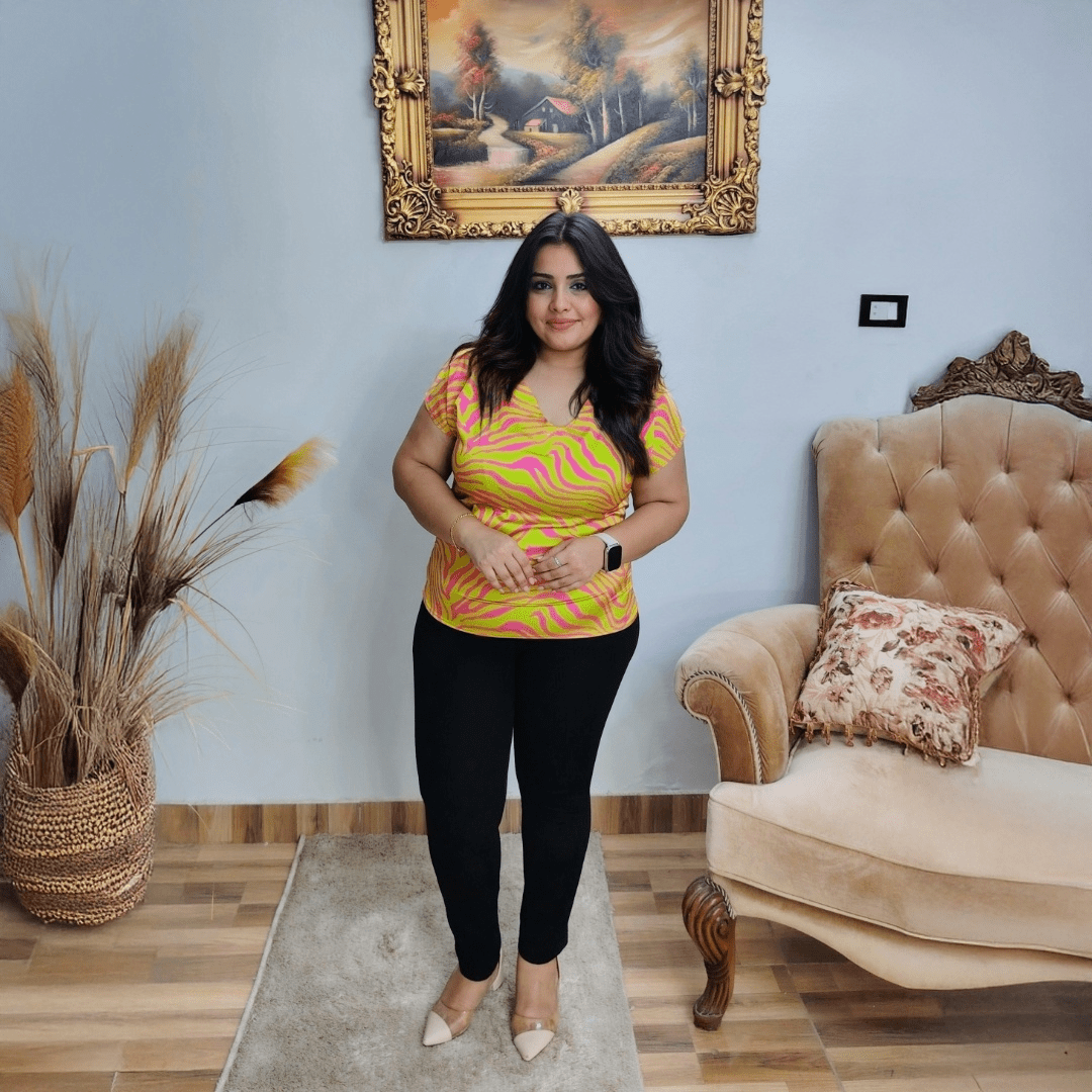 Satin Zebra Blouse