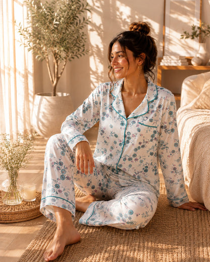 Aqua Bloom Pajama Set