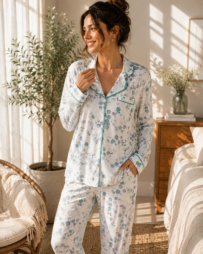 Aqua Bloom Pajama Set