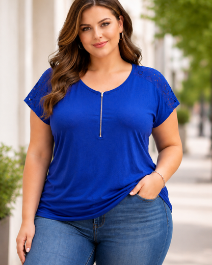 Blue cotton blouse