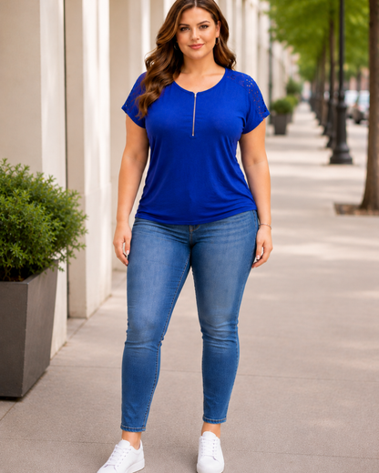 Blue cotton blouse