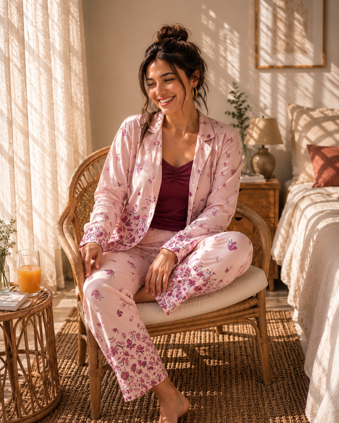Blush Butterfly 3-Piece Pajama Set