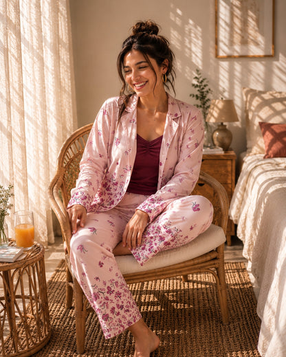 Blush Butterfly 3-Piece Pajama Set