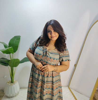Boho Printed Maxi Dress
