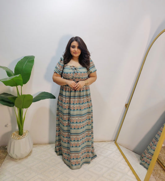 Boho Printed Maxi Dress