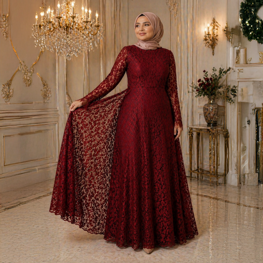 Burgundy Elegance Maxi Dress
