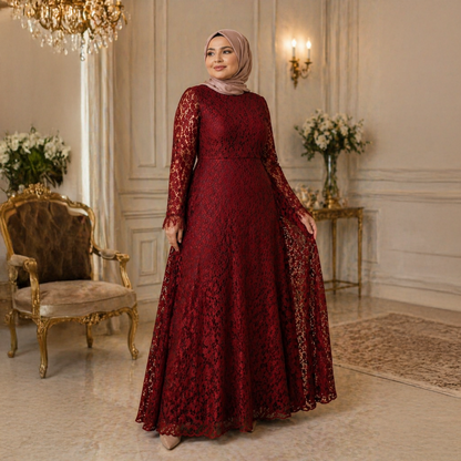 Burgundy Elegance Maxi Dress
