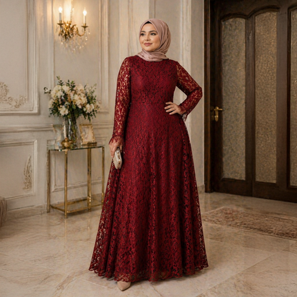 Burgundy Elegance Maxi Dress
