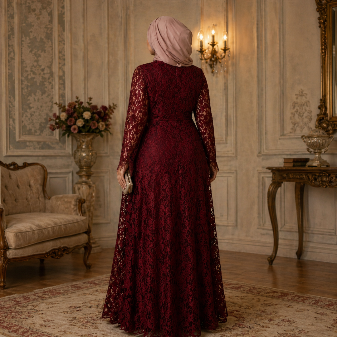 Burgundy Elegance Maxi Dress