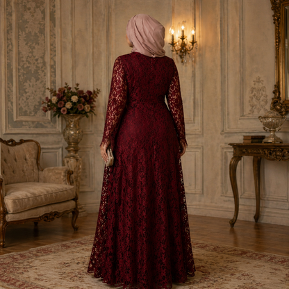Burgundy Elegance Maxi Dress