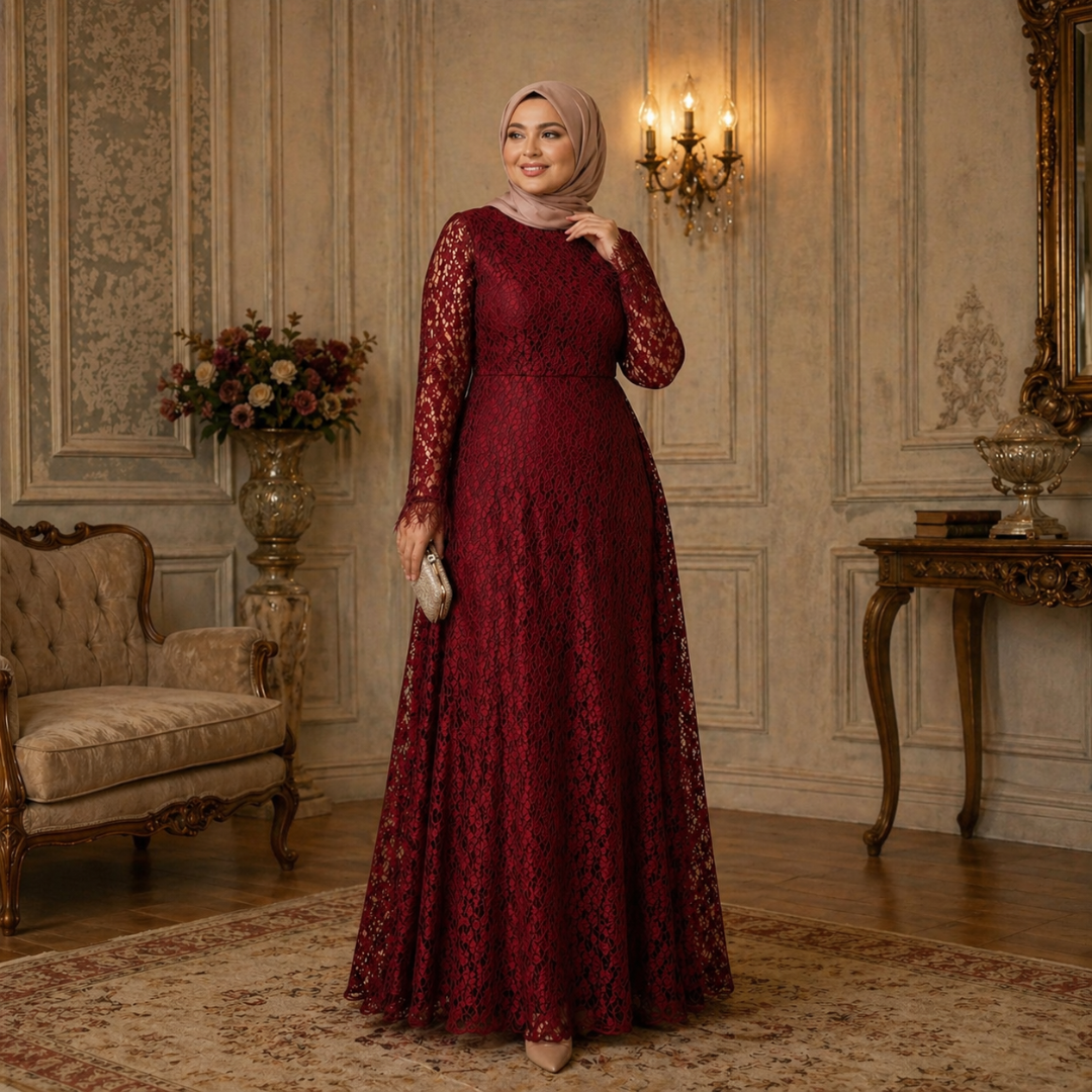 Burgundy Elegance Maxi Dress