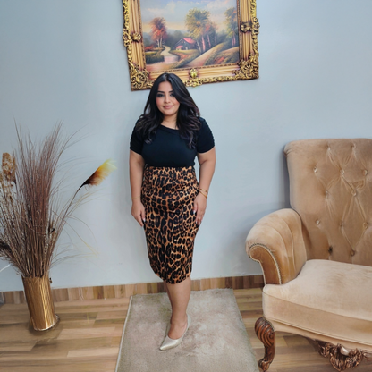 Leopard Print Skirt