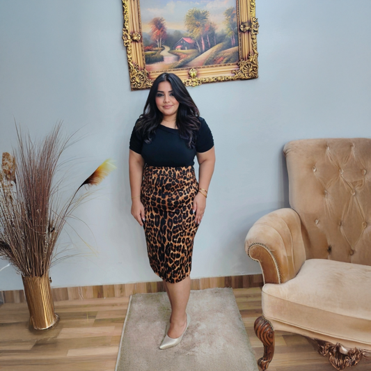 Leopard Print Skirt