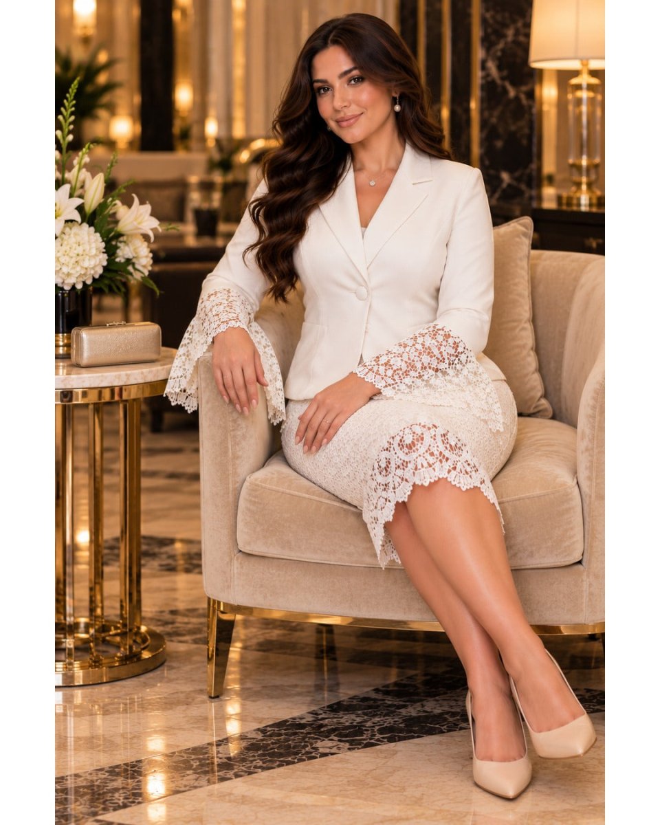 Élora Lace Two-Piece Set - White