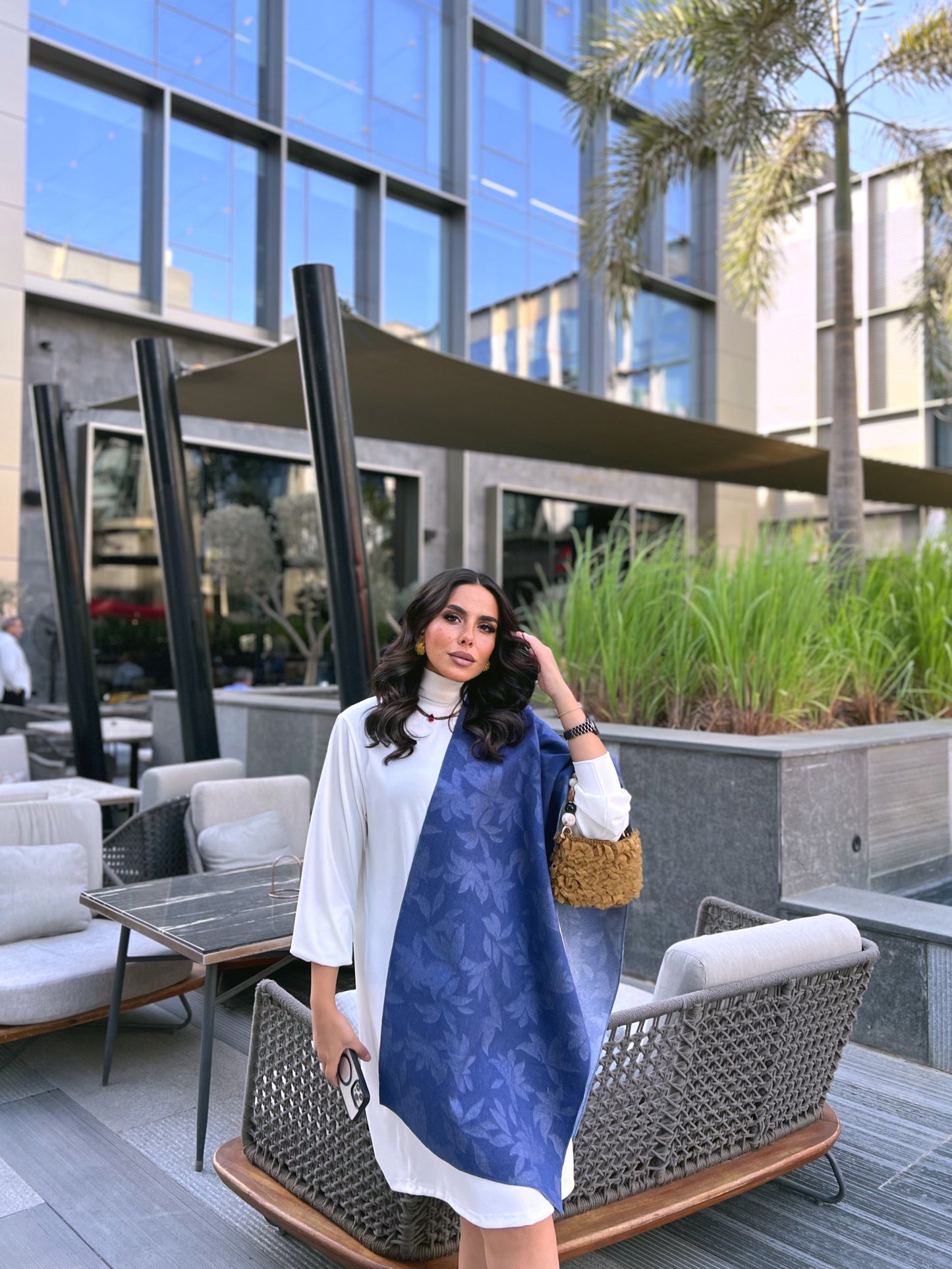 Casual Long-Sleeve High Neck Dress