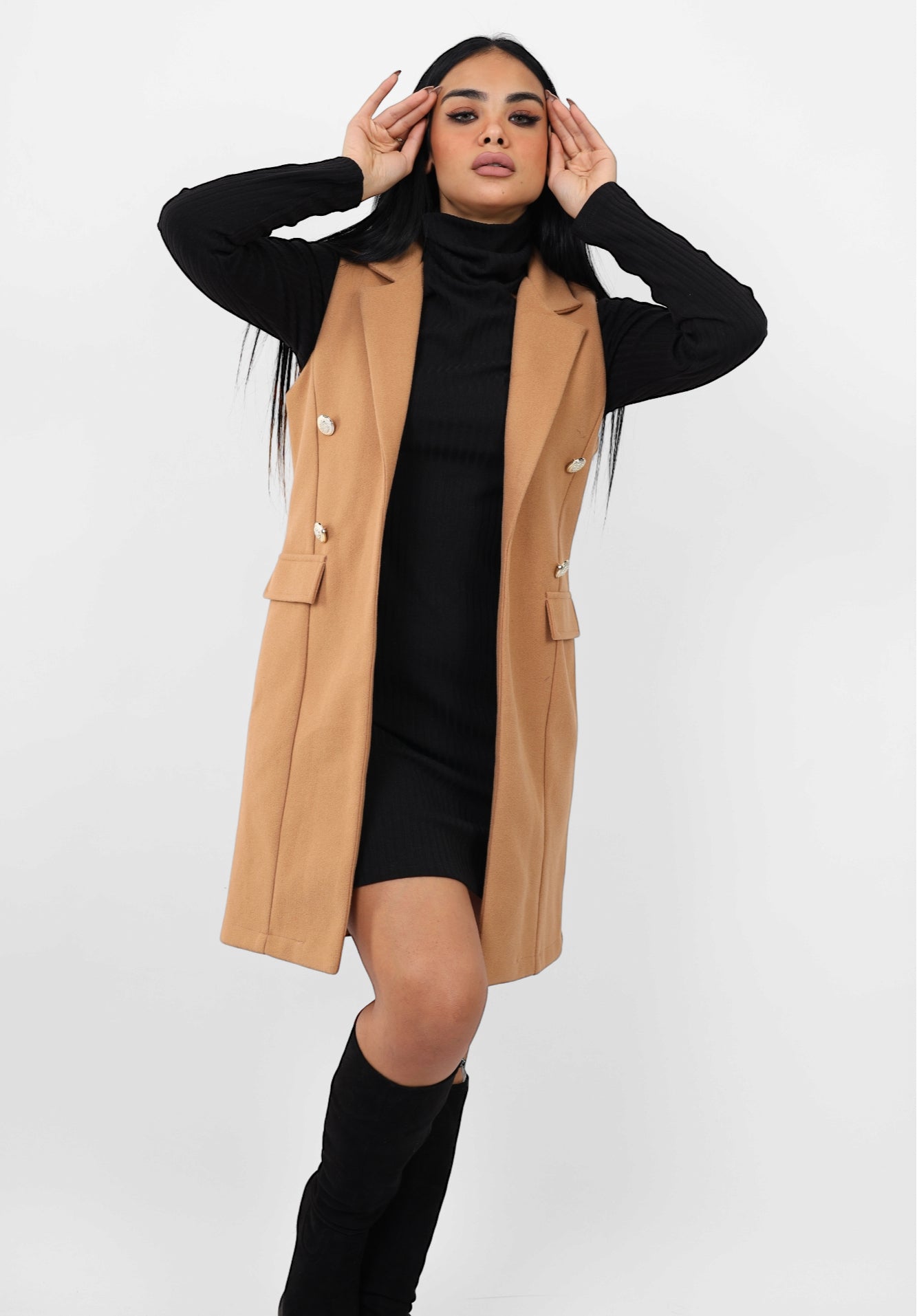 Chic Wool Vest Coat