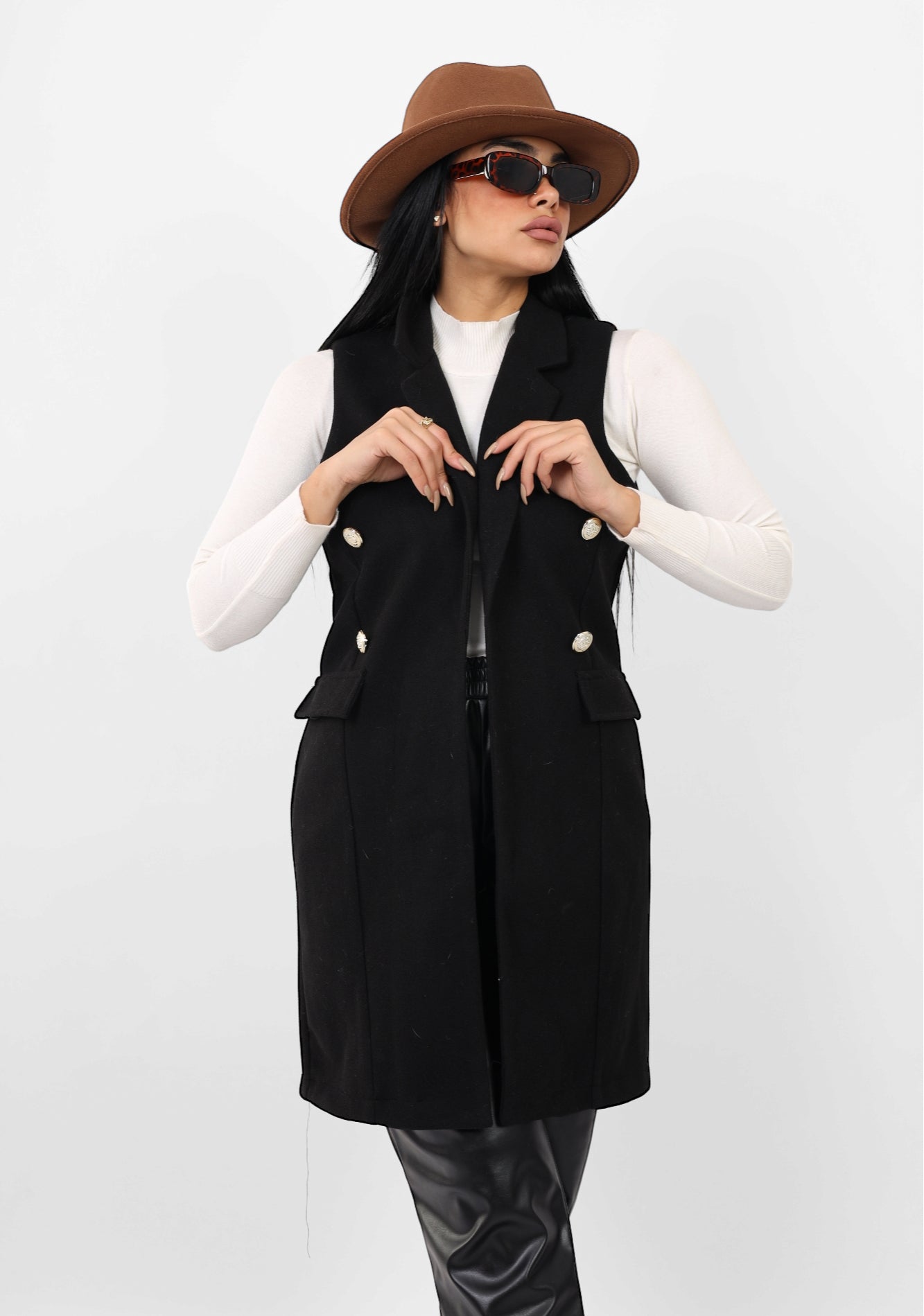 Chic Wool Vest Coat