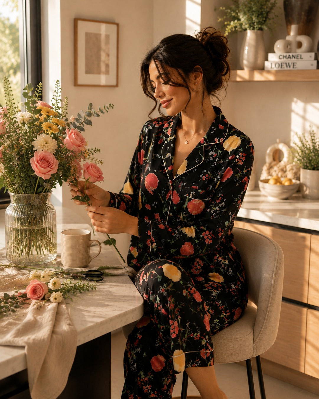 Midnight Garden Pajama Set