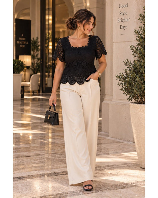 Midnight Lace Top