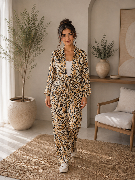 Tiger Print Summer Suit – Sateen Armani
